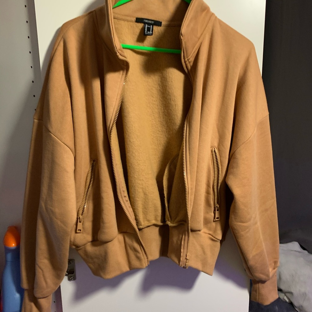 Tan Cropped Jacket